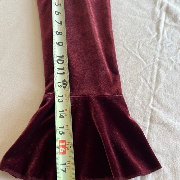 Worthington VELVET BLOUSE MAROON BERRY WOMEN PETITE XXLarge BELL LONG SLEEVE - Picture 10 of 11